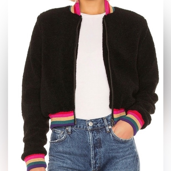 Spiritual Gangster Jackets & Blazers - Spiritual Gangster SG Faux Furry Bomber Jacket